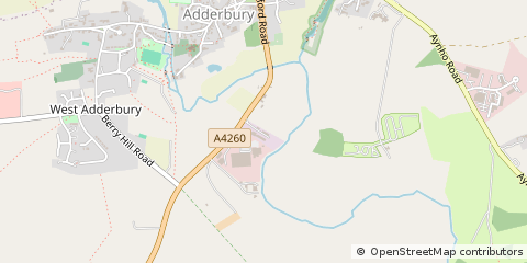 Map of Adderbury, Oxfordshire