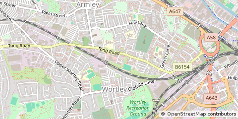 Map of Leeds, West Yorkshire