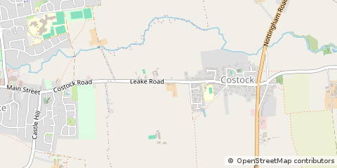 Map of Loughborough, Leicestershire