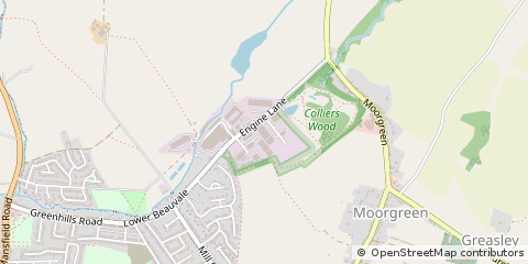 Map of Moor Green, Nottinghamshire