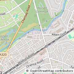 Map of Woking, Surrey