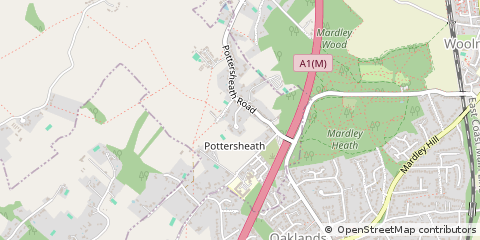Map of Welwyn, Herts