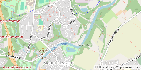 Map of Washington, Tyne & Wear