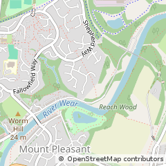 Map of Washington, Tyne & Wear