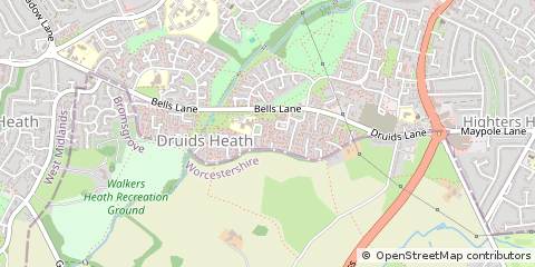 Map of Birmingham, West Midlands