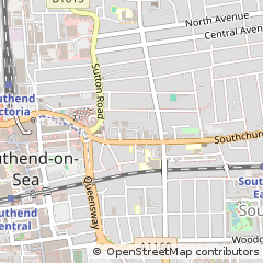 Map of Southend on SEA, Essex