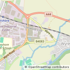 Map of Pershore, Worcestershire