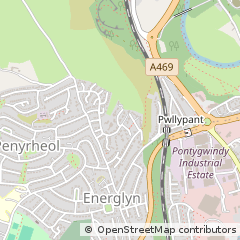Map of Caerphilly