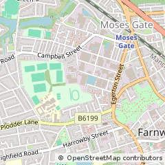 Map of Bolton, Manchester