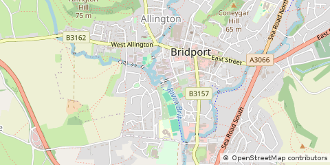 Map of Bridport, Dorset