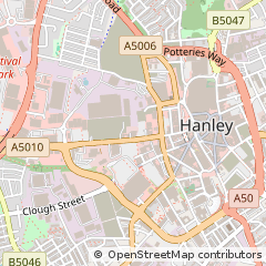 Map of Stoke on Trent, Staffordshire