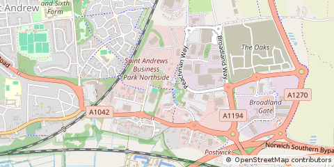 Map of Norwich, Norfolk
