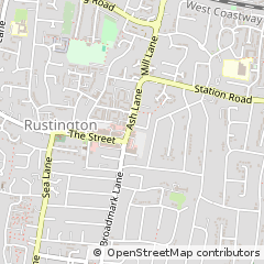 Map of Rustington, West Sussex