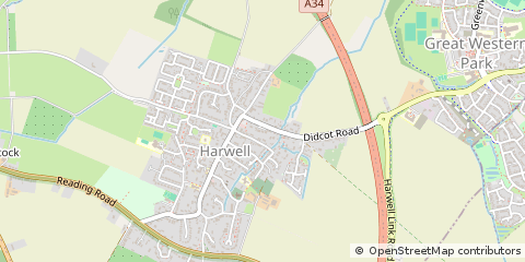 Map of Harwell, Oxfordshire