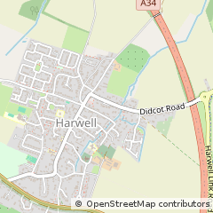 Map of Harwell, Oxfordshire