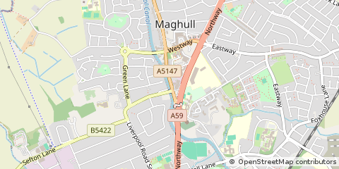 Map of Maghull, Merseyside