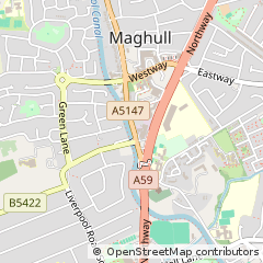 Map of Maghull, Merseyside