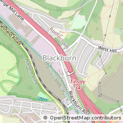 Map of Rotherham, South Yorkshire