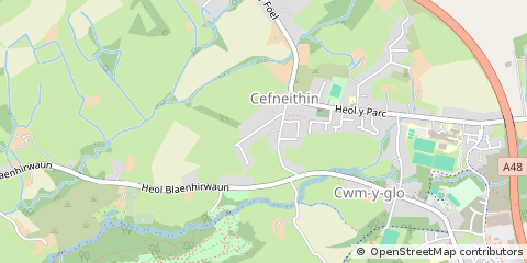 Map of Llanelli, Carmarthenshire