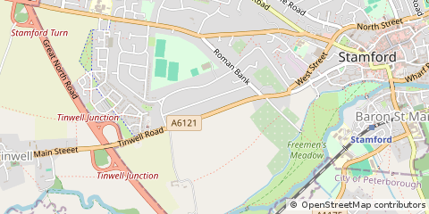Map of Stamford, Lincolnshire