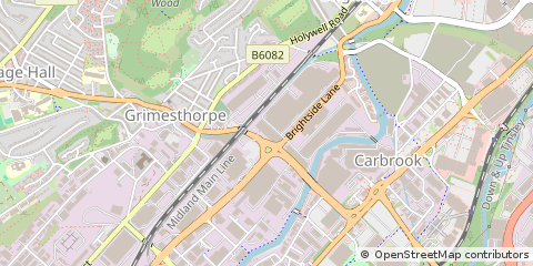 Map of Sheffield, South Yorkshire