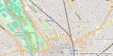 Map of Cardiff