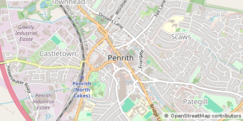 Map of Penrith, Cumbria