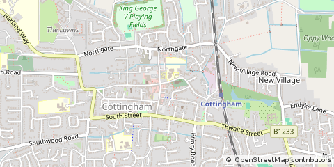 Map of Cottingham, East Riding of Yorkshire