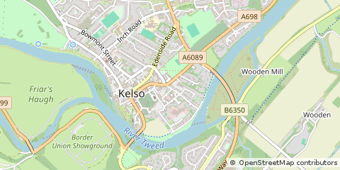Map of Kelso, Roxburghshire