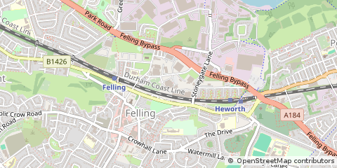 Map of Gateshead