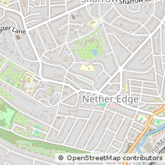 Map of Sheffield, South Yorkshire