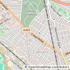 Map of Cardiff, South Glamorgan