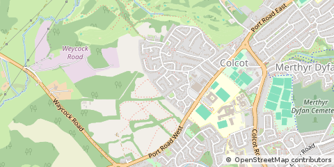 Map of Barry, Vale of Glamorgan