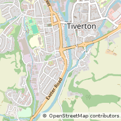 Map of Tiverton, Devon