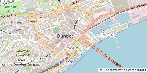 Map of Dundee, Tayside