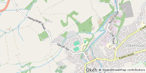 Map of Okehampton, Devon