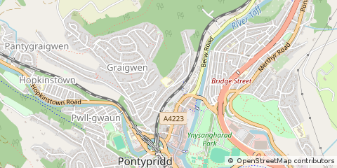 Map of Pontypridd