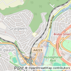 Map of Pontypridd