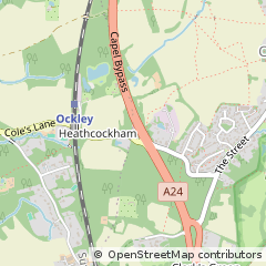 Map of Dorking, Surrey