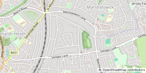 Map of ST. Albans, Hertfordshire