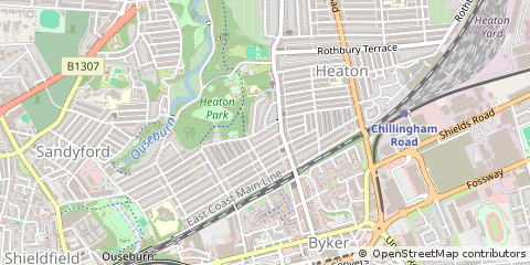 Map of Newcastle Upon Tyne