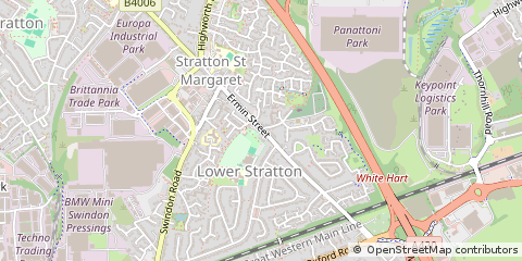 Map of Swindon, Wiltshire