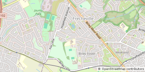 Map of Sheffield