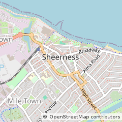 Map of Sheerness, Kent