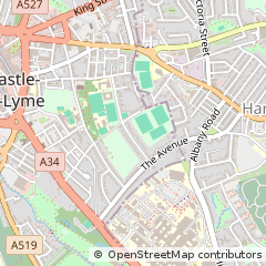 Map of Newcastle Under Lyme, Staffordshire