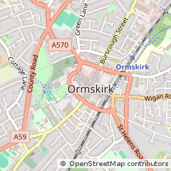 Map of Ormskirk, Lancashire
