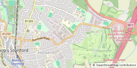 Map of Bishop's Stortford, Hertfordshire