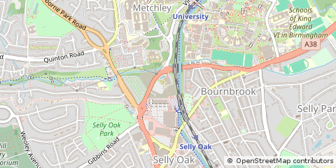 Map of Birmingham, West Midlands