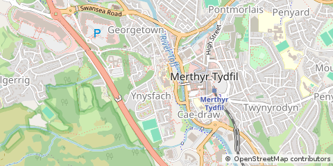 Map of Merthyr Tydfil