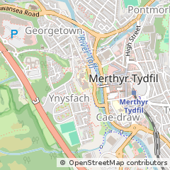 Map of Merthyr Tydfil